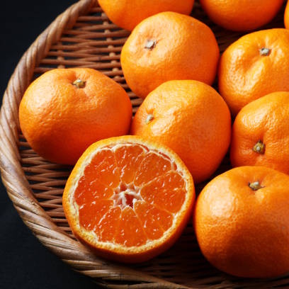 Fresh mandarin oranges texture.